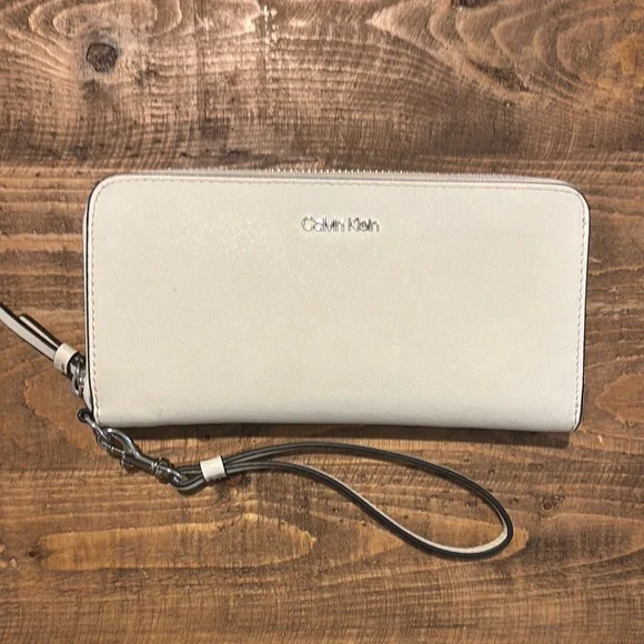 Calvin Klein Light Beige Wristlet - Picture 1 of 6